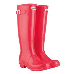 Salmon Colored Hunter Rain Boots